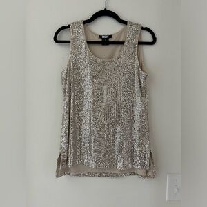 DKNY Gold Sequin Tank